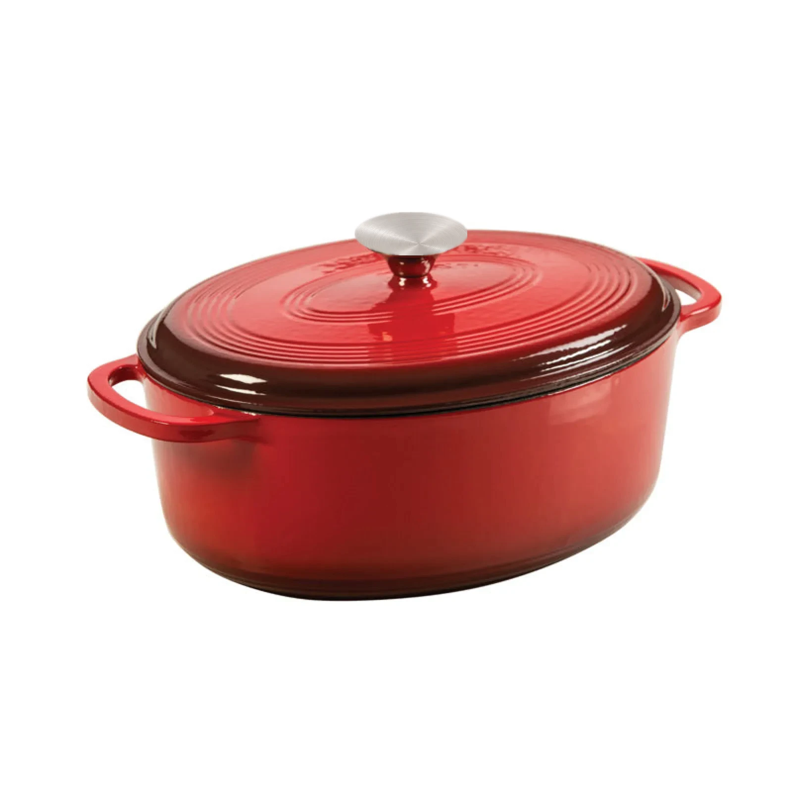 Enamelled Dutch oven ready for cooking